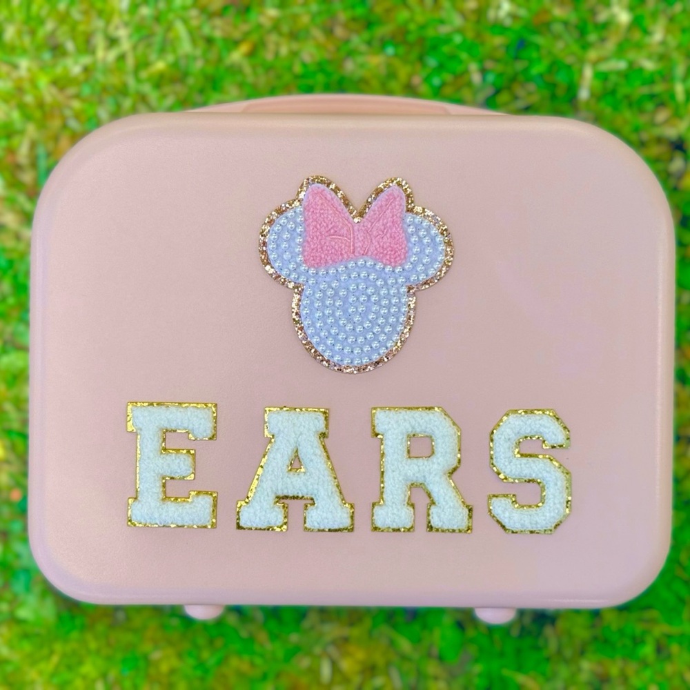 Minnie Mouse ears storage case hardshell travel bag Disney Stoney clover